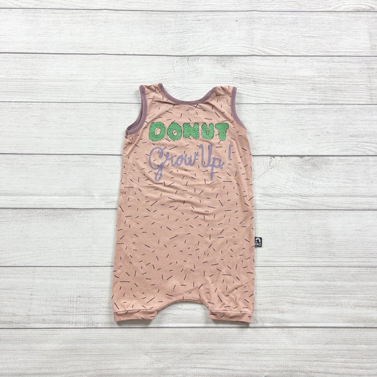 RAGS Toddler Romper “Donut Grow Up” Sleeveless One Piece Sprinkle Print 2T