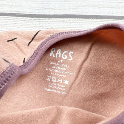 RAGS Toddler Romper “Donut Grow Up” Sleeveless One Piece Sprinkle Print 2T