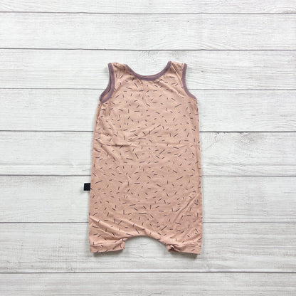 RAGS Toddler Romper “Donut Grow Up” Sleeveless One Piece Sprinkle Print 2T