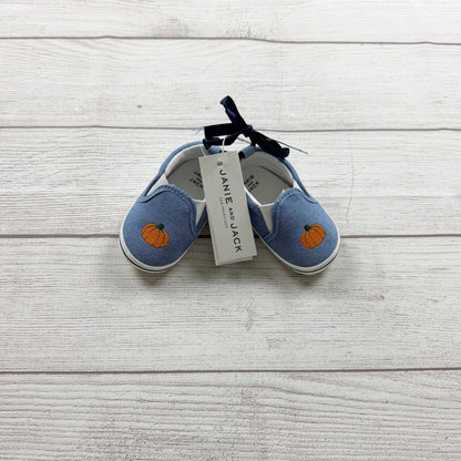 Janie And Jack Baby Pumpkin Denim Slip On Shoes NWT 6-12 Months