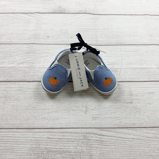 Janie And Jack Baby Pumpkin Denim Slip On Shoes NWT 6-12 Months