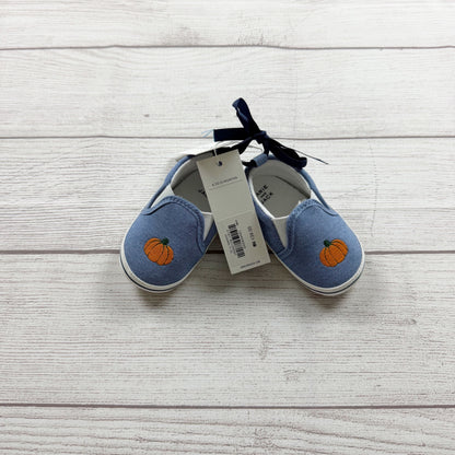Janie And Jack Baby Pumpkin Denim Slip On Shoes NWT 6-12 Months