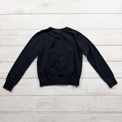 The Children's Place Girls Black Button Up Cardigan Knit Sweater 7-8