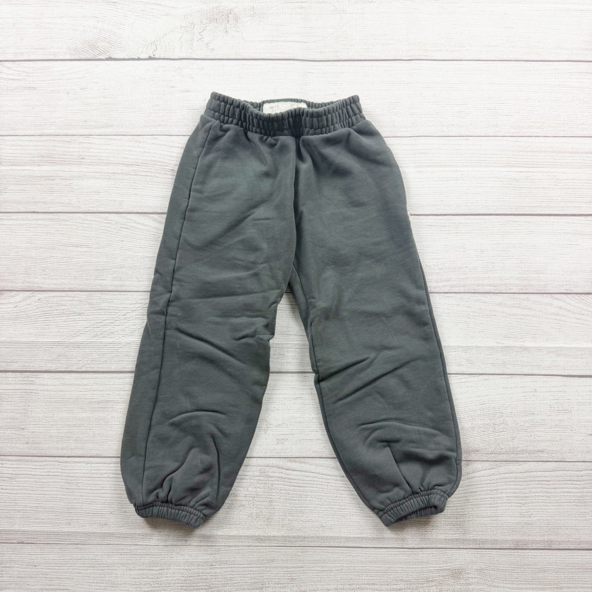 Minimalist Folk Co Gray Elastic Waist Jogger Pants Kids Sweatpants Relaxed Fit 4