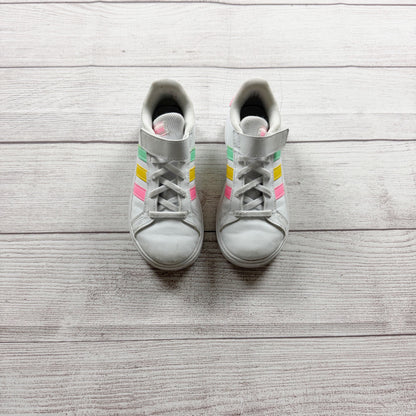Adidas Kids Grand Court Sneakers White Multicolor Stripes 12