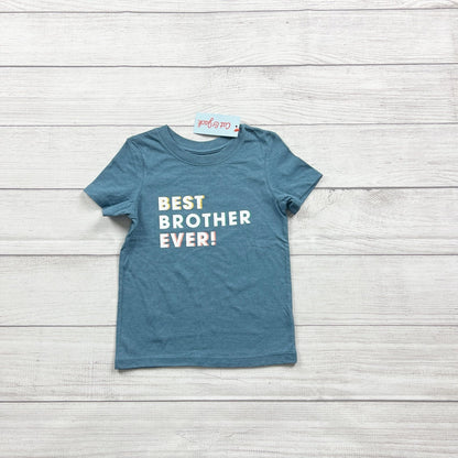 Cat & Jack Boys Blue Tee "Best Brother Ever!" Graphic Shirt NWT 2T