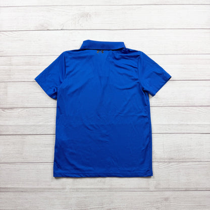 Under Armour Youth Polo Shirt Boys Blue Performance Short Sleeve Lightweight M
