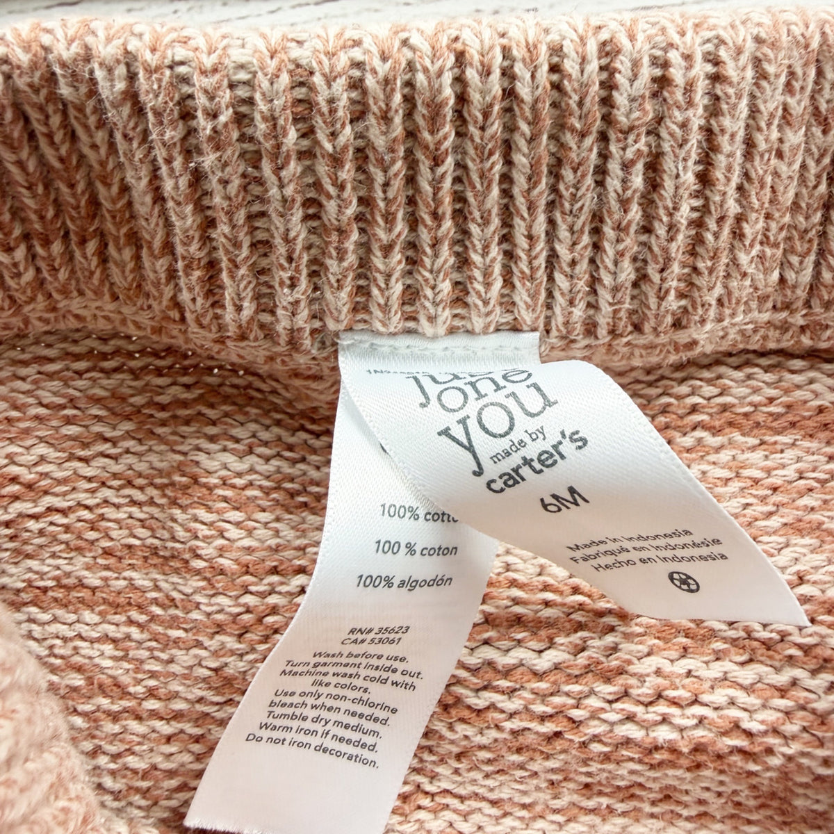 Just One You Carter's 2 Piece Knit Sweater Pants Set Outfit Baby 3-6 Months