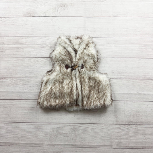 Max Studio Kids Faux Fur Sleeveless Toggle Vest 18-24 Months