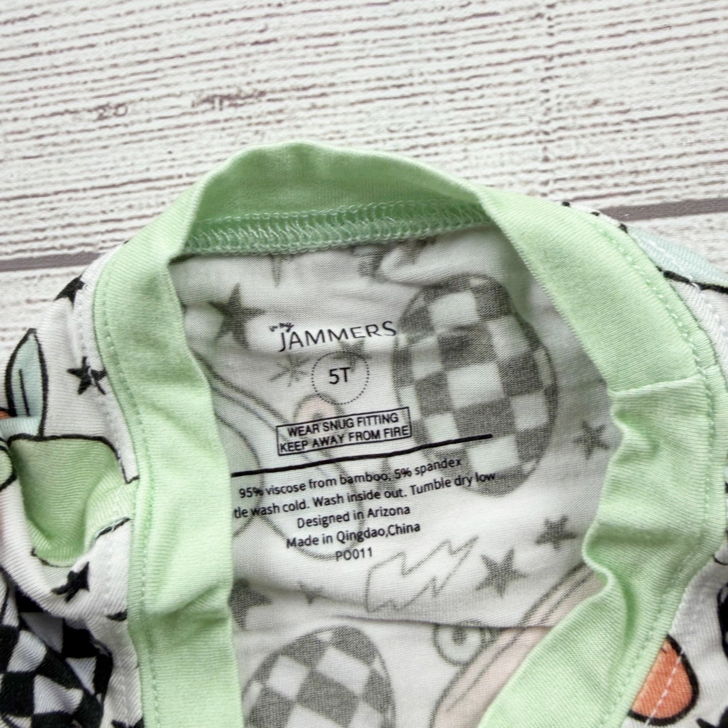 In My Jammers Pajama Set Bamboo Viscose Bunny Easter Egg Print 2-Piece 5T