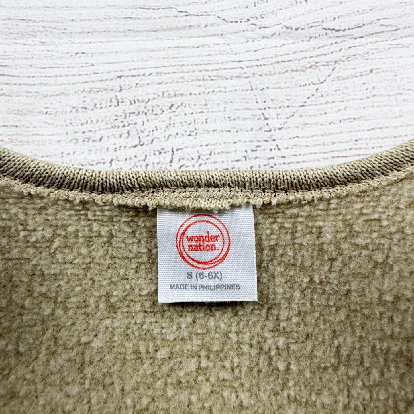 Wonder Nation Girls Faux Fur Vest With Lining Beige Tan S 6-7