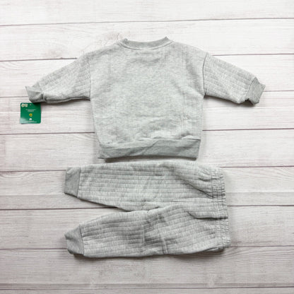 Dr. Seuss Grinch Toddler Outfit Gray 2 Piece Sweater Jogger Set NWT 12-18 Months