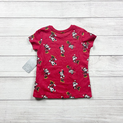 Disney Parks Girls Minnie Mouse Christmas Holiday Tee XS 4 NWT