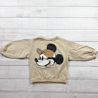 Disney Mickey Mouse Sweatshirt Crewneck Pullover Fleece Lined Kids Top 4