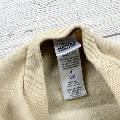 Disney Mickey Mouse Sweatshirt Crewneck Pullover Fleece Lined Kids Top 4