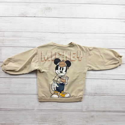 Disney Mickey Mouse Sweatshirt Crewneck Pullover Fleece Lined Kids Top 4