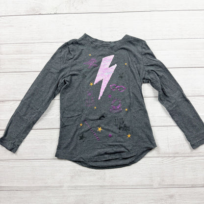 Harry Potter Girls Flip Sequin Lightning Bolt Shirt 10-12