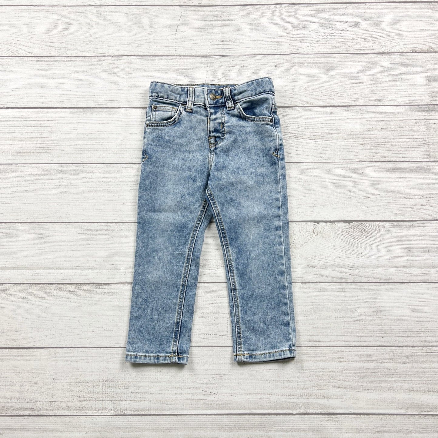 Cat & Jack Skinny Jeans Toddler Boys Light Wash Denim Super Stretch Pants 3T