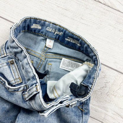 Cat & Jack Skinny Jeans Toddler Boys Light Wash Denim Super Stretch Pants 3T
