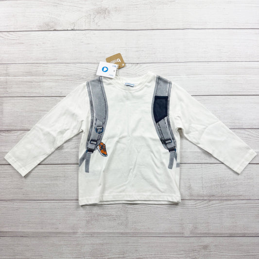Mayoral Boys Long Sleeve Graphic Tee Backpack Skateboard Shirt NWT 4