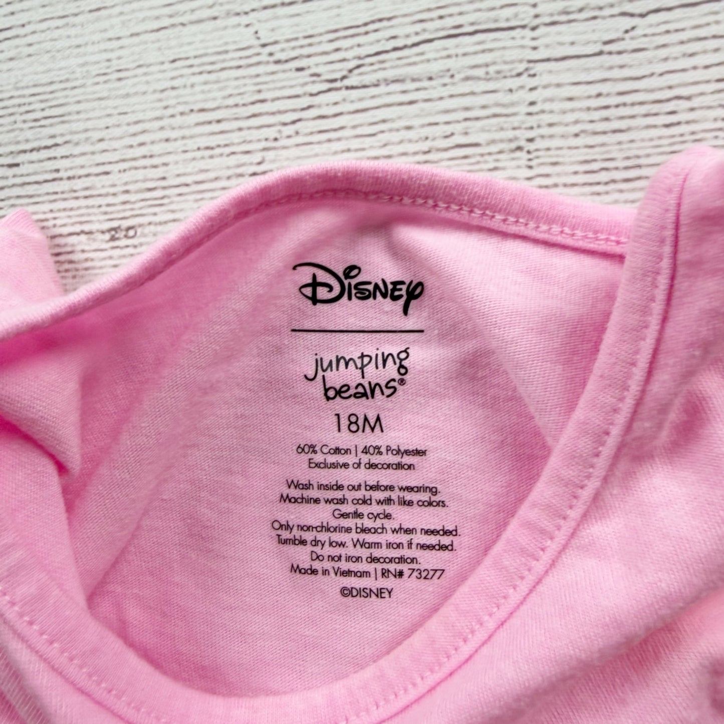 Disney Jumping Beans Pink Long Sleeve Bambi Graphic Tunic Top 12-18 Months