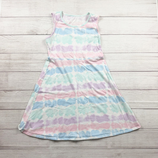 Wonder Nation Girls Dress Pastel Tie Dye Sleeveless Fit & Flare Summer XL 14-16