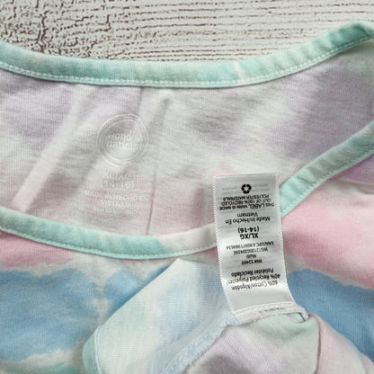 Wonder Nation Girls Dress Pastel Tie Dye Sleeveless Fit & Flare Summer XL 14-16