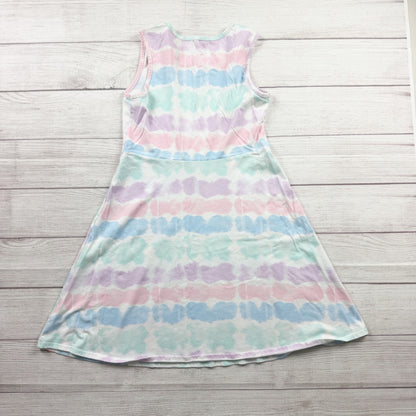 Wonder Nation Girls Dress Pastel Tie Dye Sleeveless Fit & Flare Summer XL 14-16