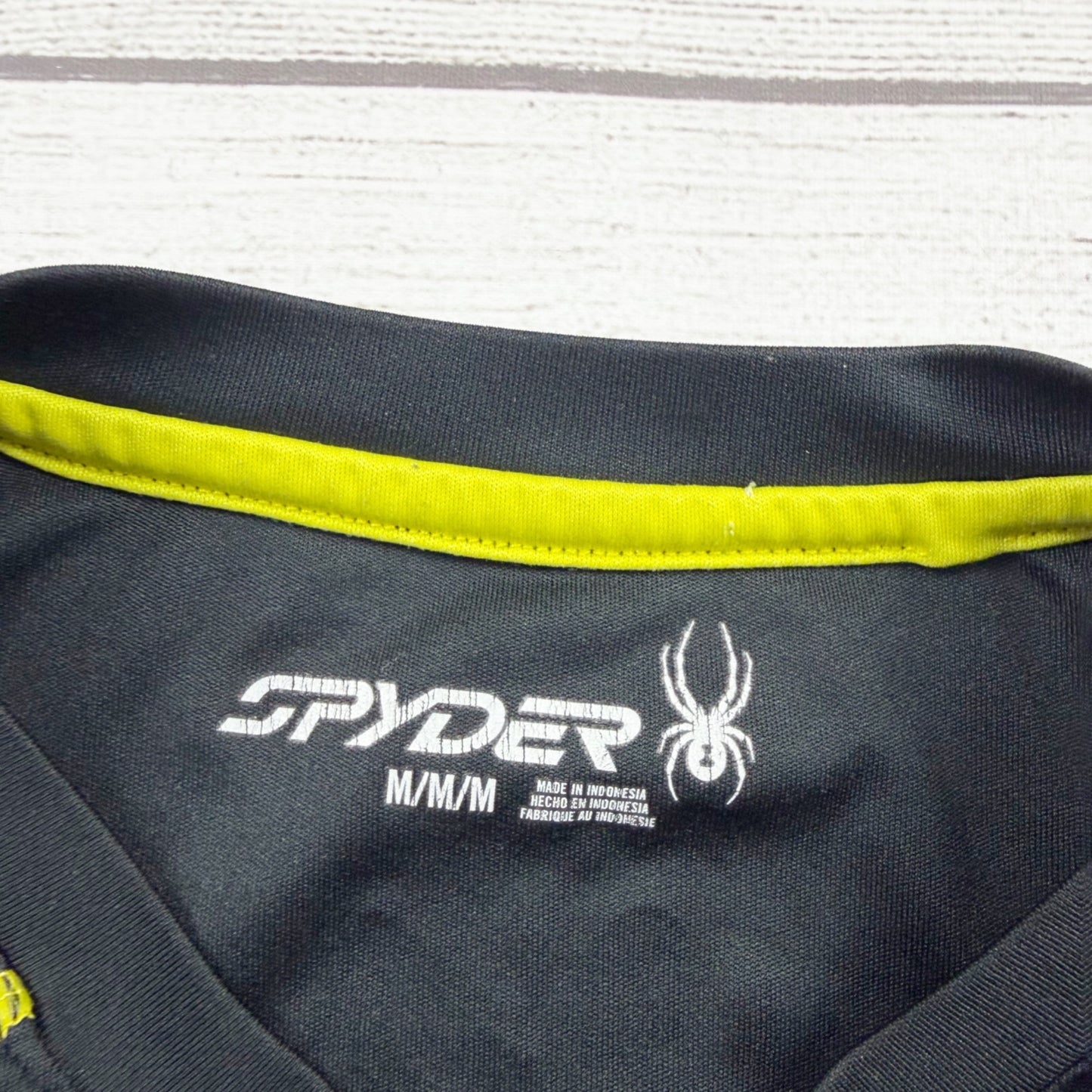 Spyder Boys Black Long Sleeve Performance Athletic Shirt Logo Graphic M