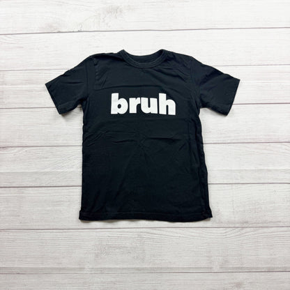 The Children's Place Kids Graphic Tee "Bruh" Black Short Sleeve M 7-8