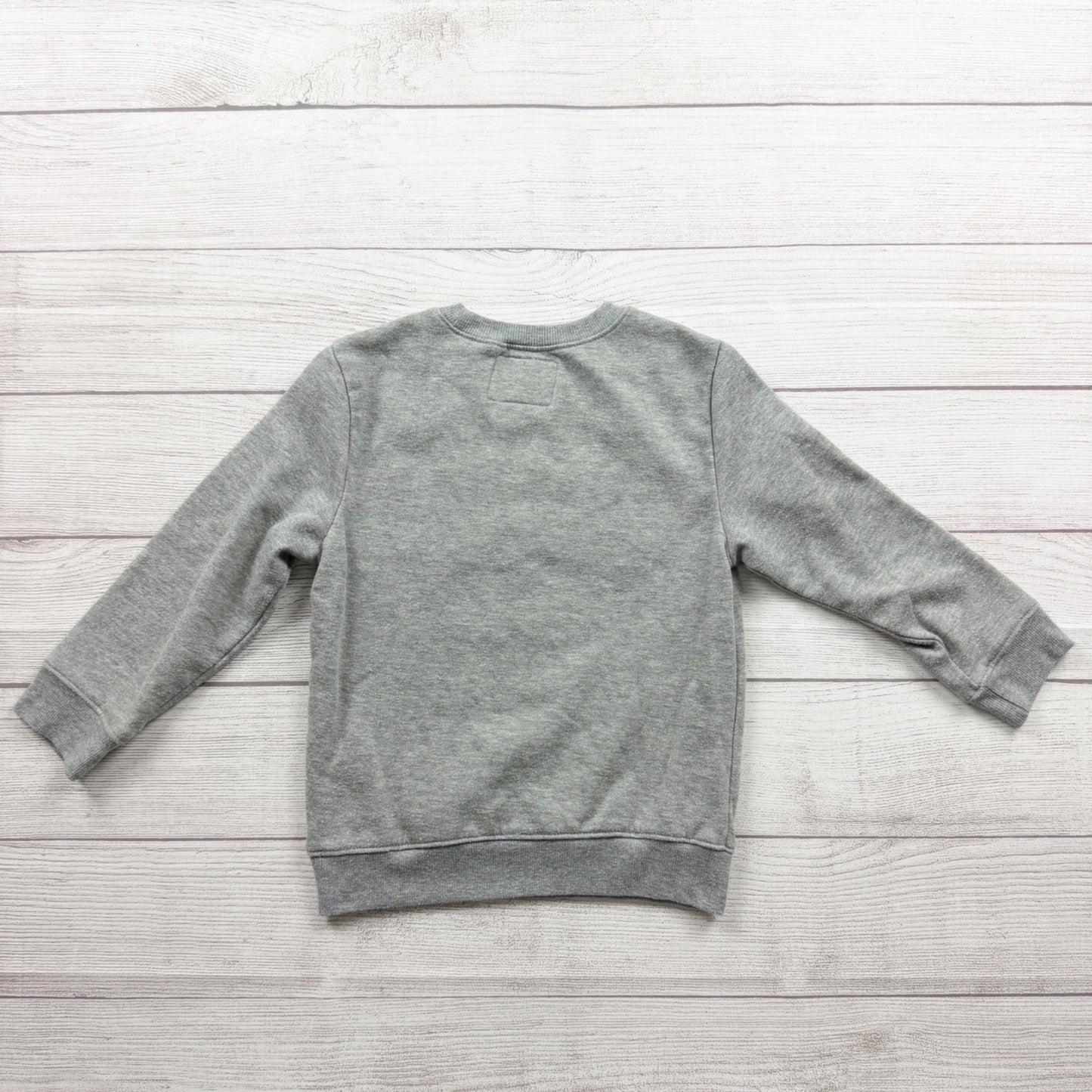 Old Navy Heart Breaker Sweatshirt Gray Red Toddler Boys Long Sleeve 5T