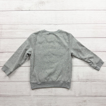 Old Navy Heart Breaker Sweatshirt Gray Red Toddler Boys Long Sleeve 5T
