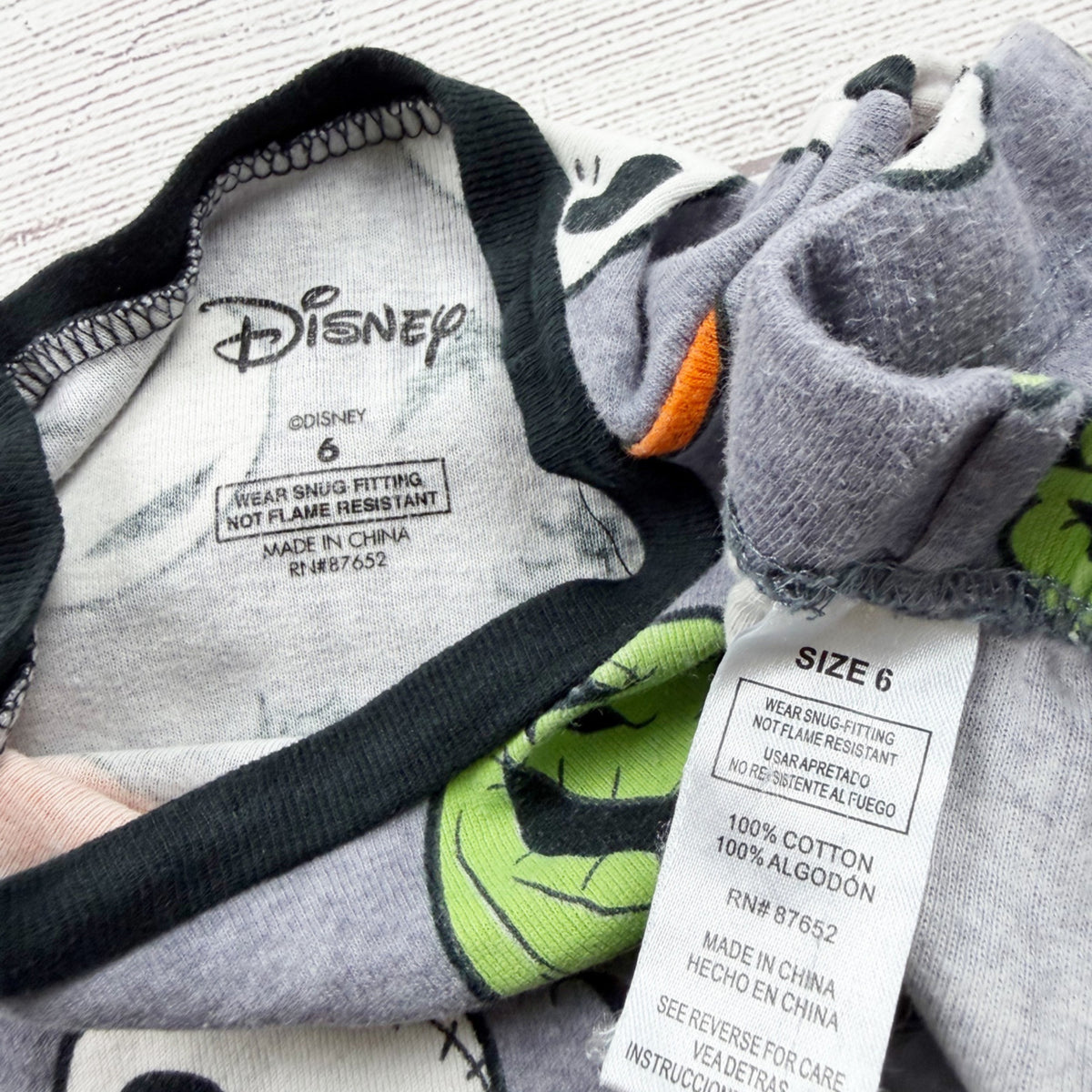 Disney Nightmare Before Christmas Halloween Kids Pajama Set Long Sleeve 6