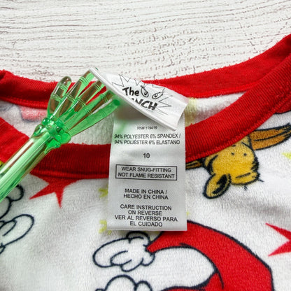 Dr. Seuss The Grinch Kids Pajama Set Red Green Max Festive Print 10