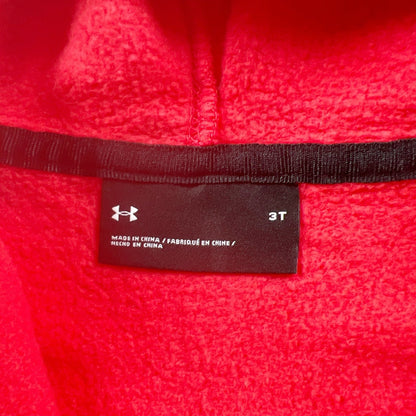 Under Armour Toddler Zip Up Hoodie Red Full Zip Hooded Sweatshirt Logo 3T