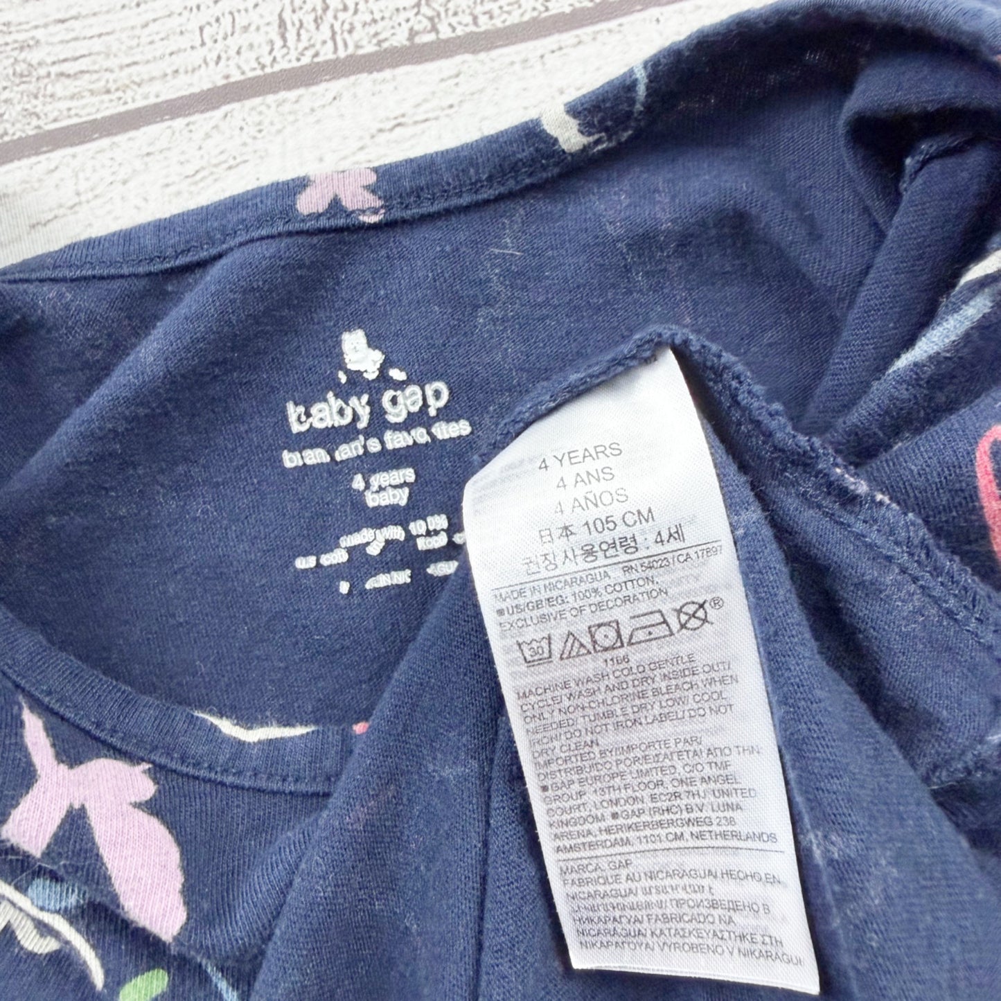 Baby Gap Butterfly Dress Girls Short Sleeve Pocket Dress Casual 4T