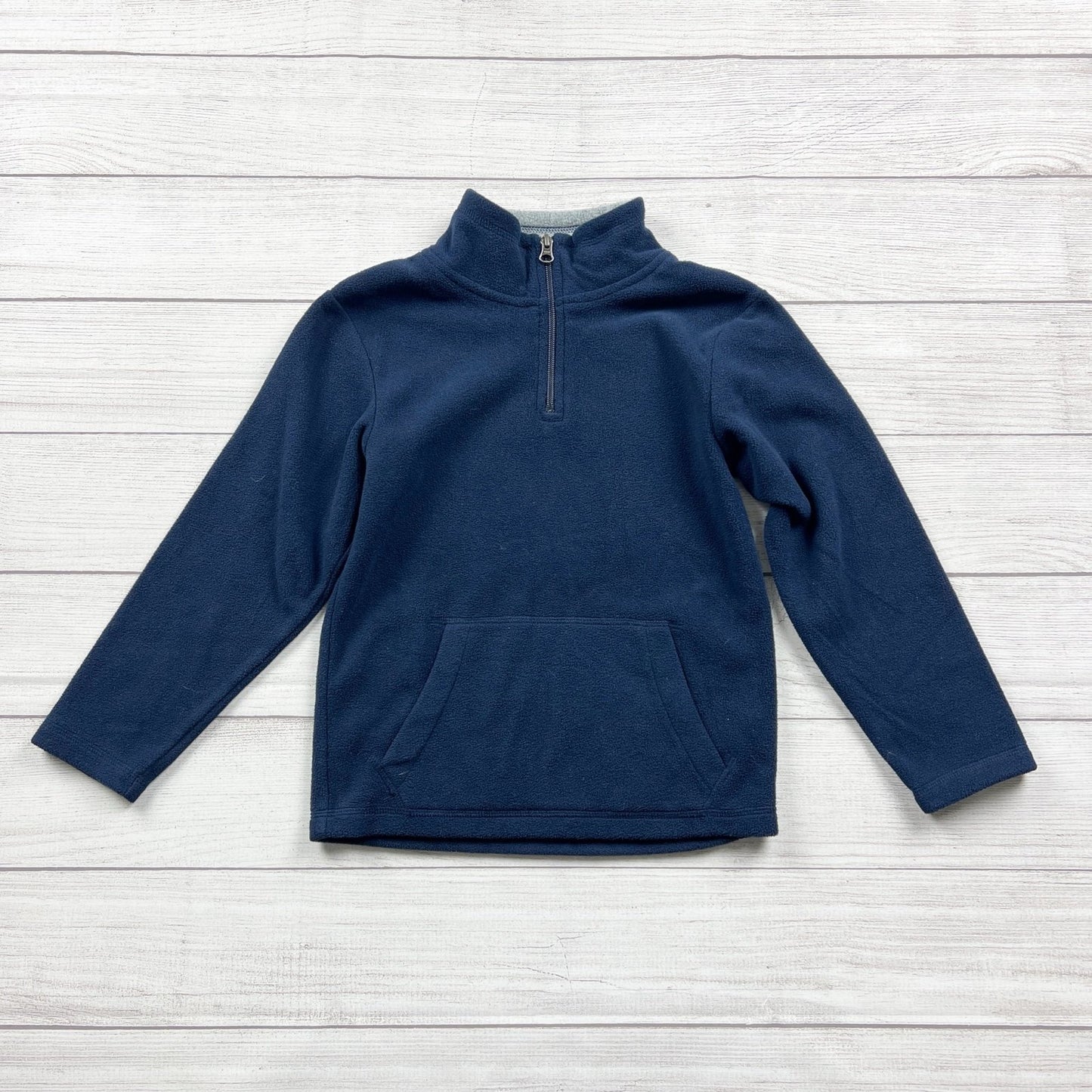 The Children’s Place Fleece Pullover Quarter Zip Sweater Kangaroo Pocket S 5-6