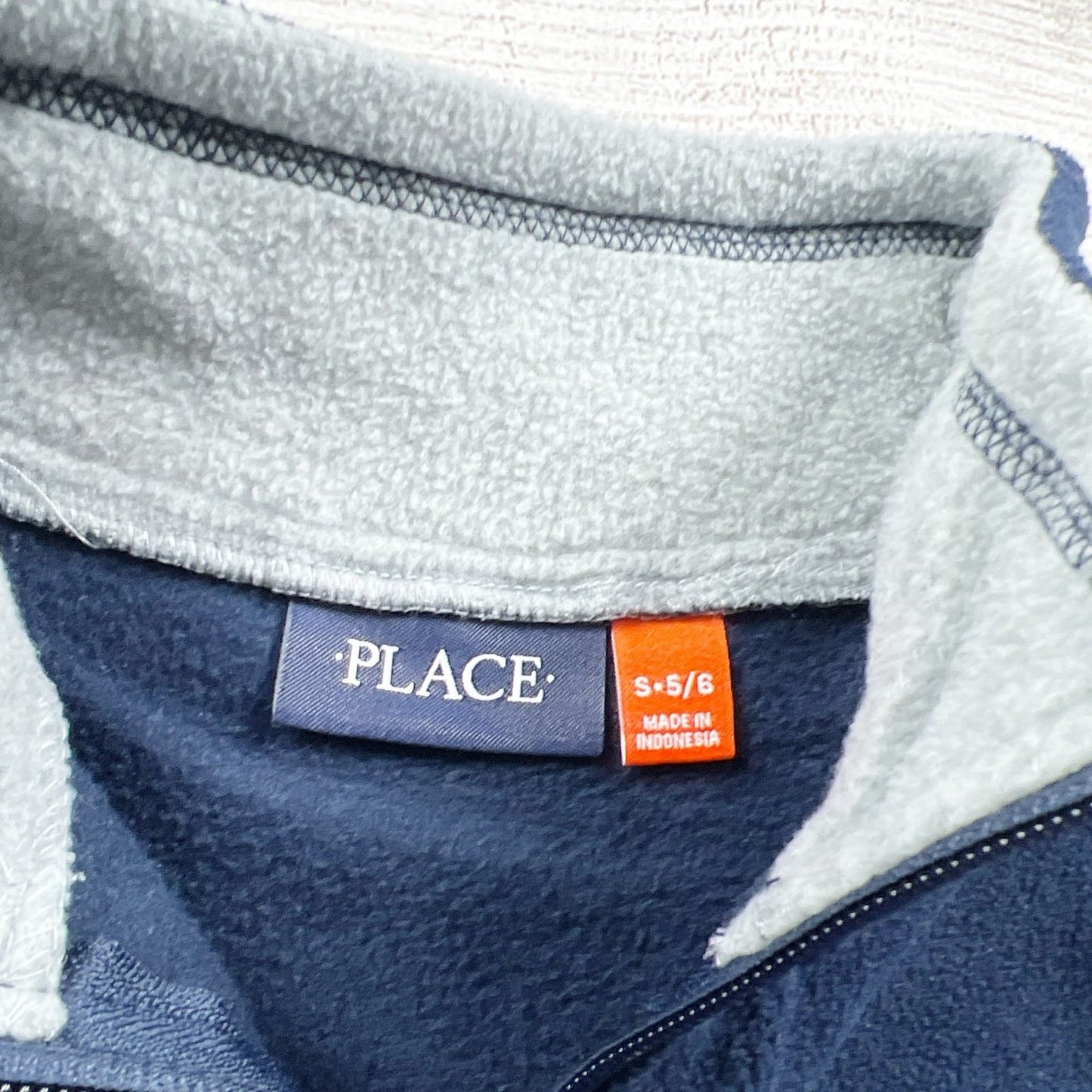 The Children’s Place Fleece Pullover Quarter Zip Sweater Kangaroo Pocket S 5-6