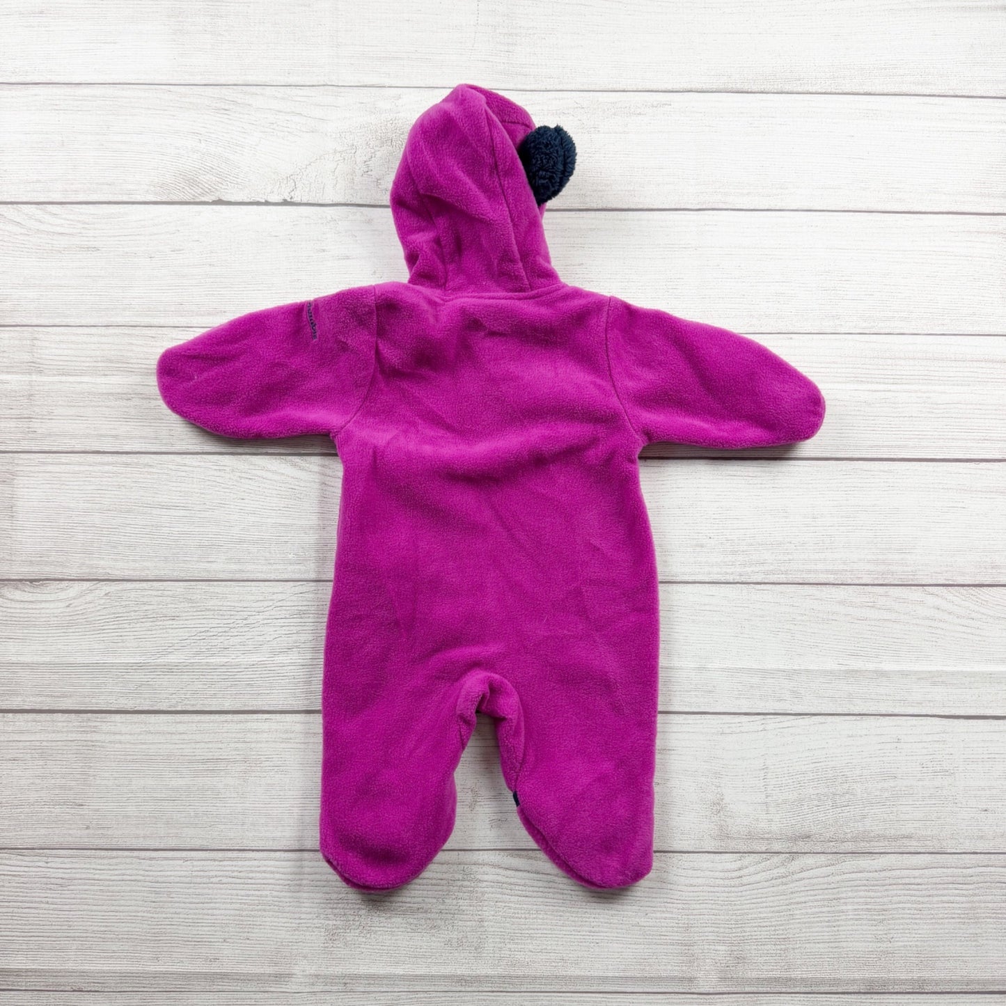 Columbia Baby Fleece Bunting Suit Hooded One Piece Bear Ears Pram 0-3 Months