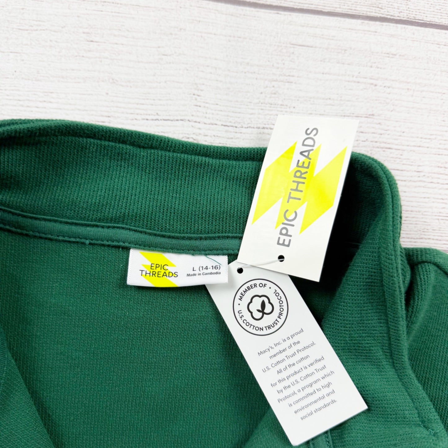 Epic Threads Kids Quarter Zip Pullover Sweatshirt Casual Top NWT L 14-16