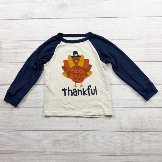 The Children's Place Thankful Turkey Long Sleeve Shirt Waffle Knit 4T