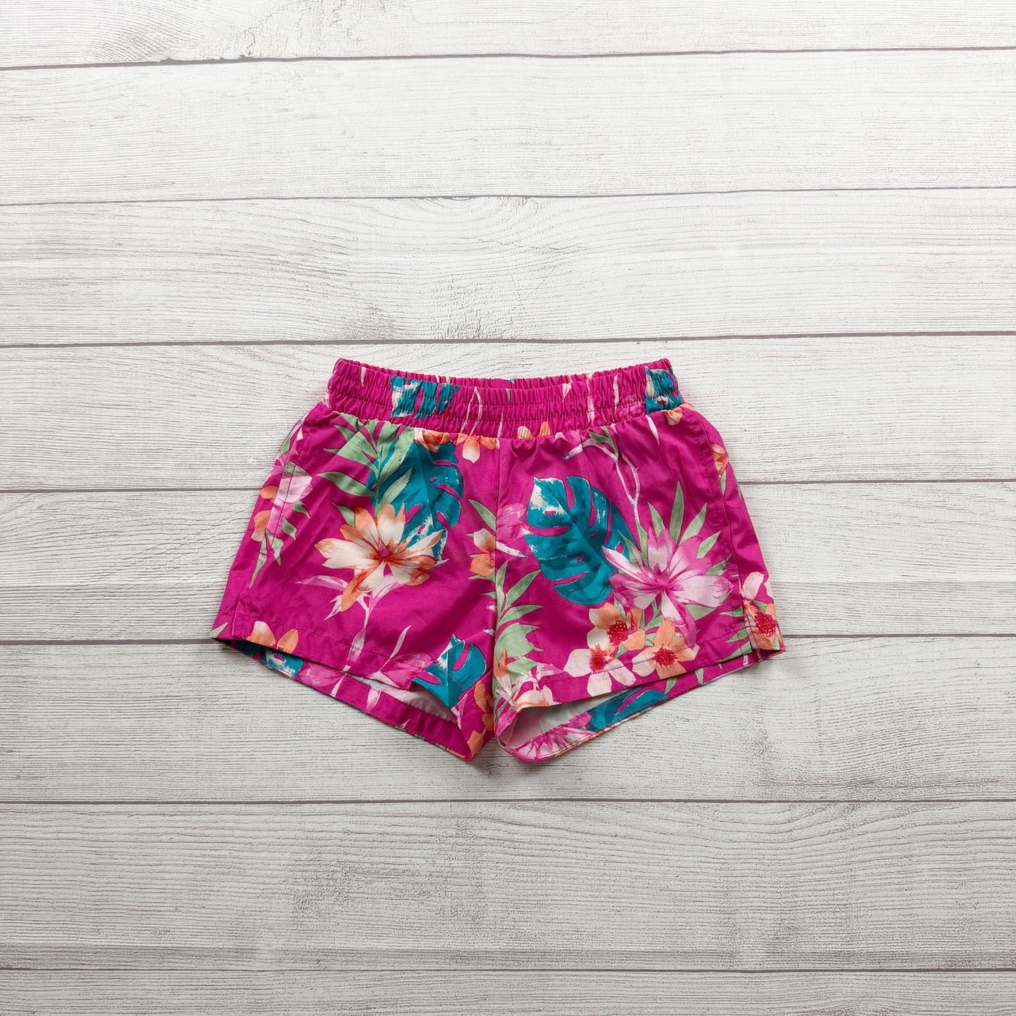 Old Navy Girls Active Floral Print Shorts Go-Dry Technology M 8