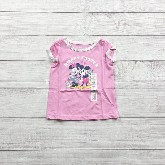 Disney Jumping Beans Baby Girl Easter “Hoppy Easter” Minnie Mickey Tee NWT 18 Months