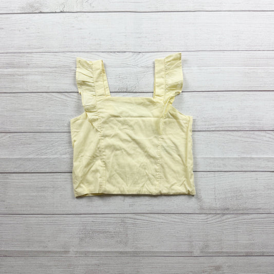 Abercrombie Kids Yellow Ruffle Smocked Sleeveless Top 9-10