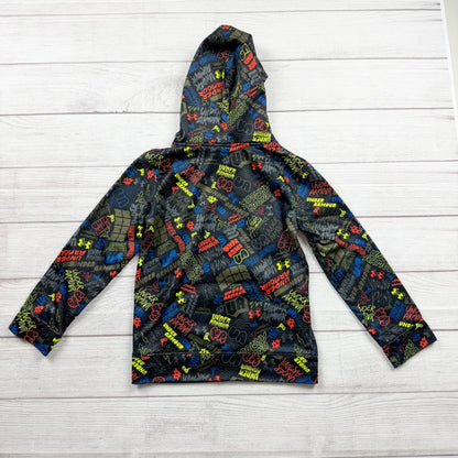 Under Armour Boys Hoodie Black Multi Graphic Print Pullover Sweatshirt 7