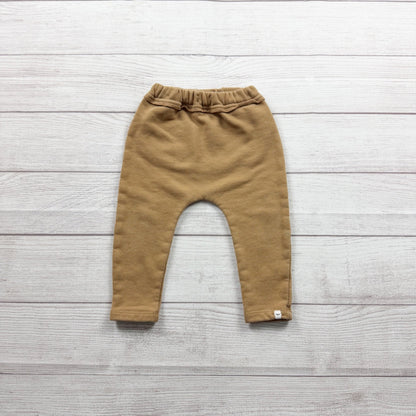Oh Baby! Camel Brown Baby Pants Elastic Waistband Back Pockets Size 6-12 Months