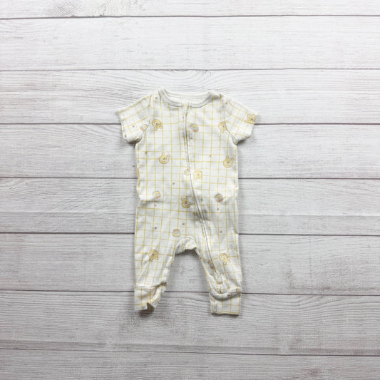 Disney Cloud Island Baby Yellow Winnie the Pooh Sleep Play Pajamas 0-3 Months