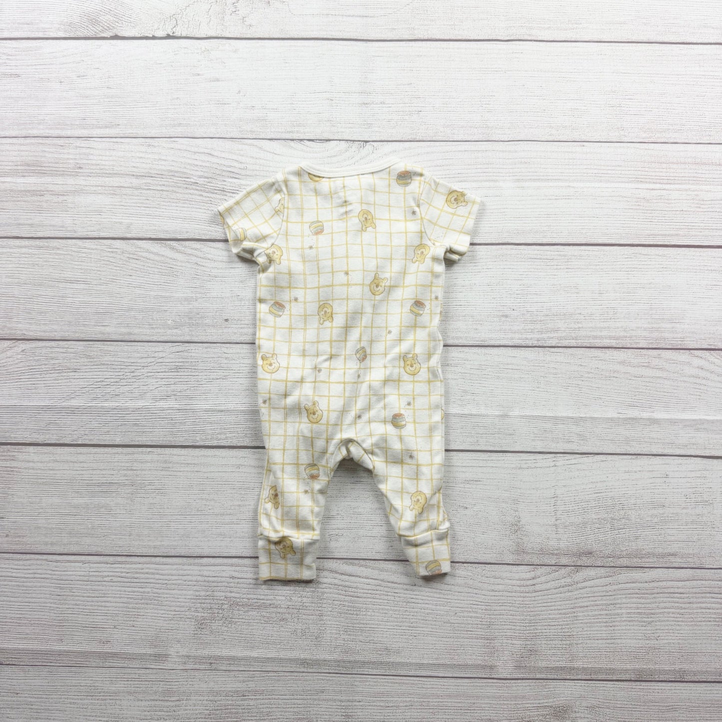 Disney Cloud Island Baby Yellow Winnie the Pooh Sleep Play Pajamas 0-3 Months