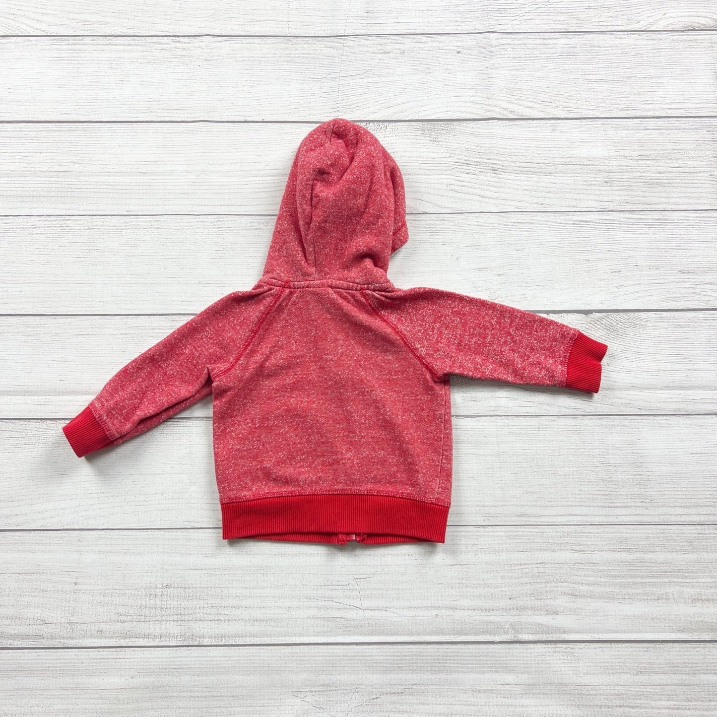 Baby Cat & Jack Red Zip Up Sherpa Lined Hooded Sweatshirt Jacket 6-9 Months