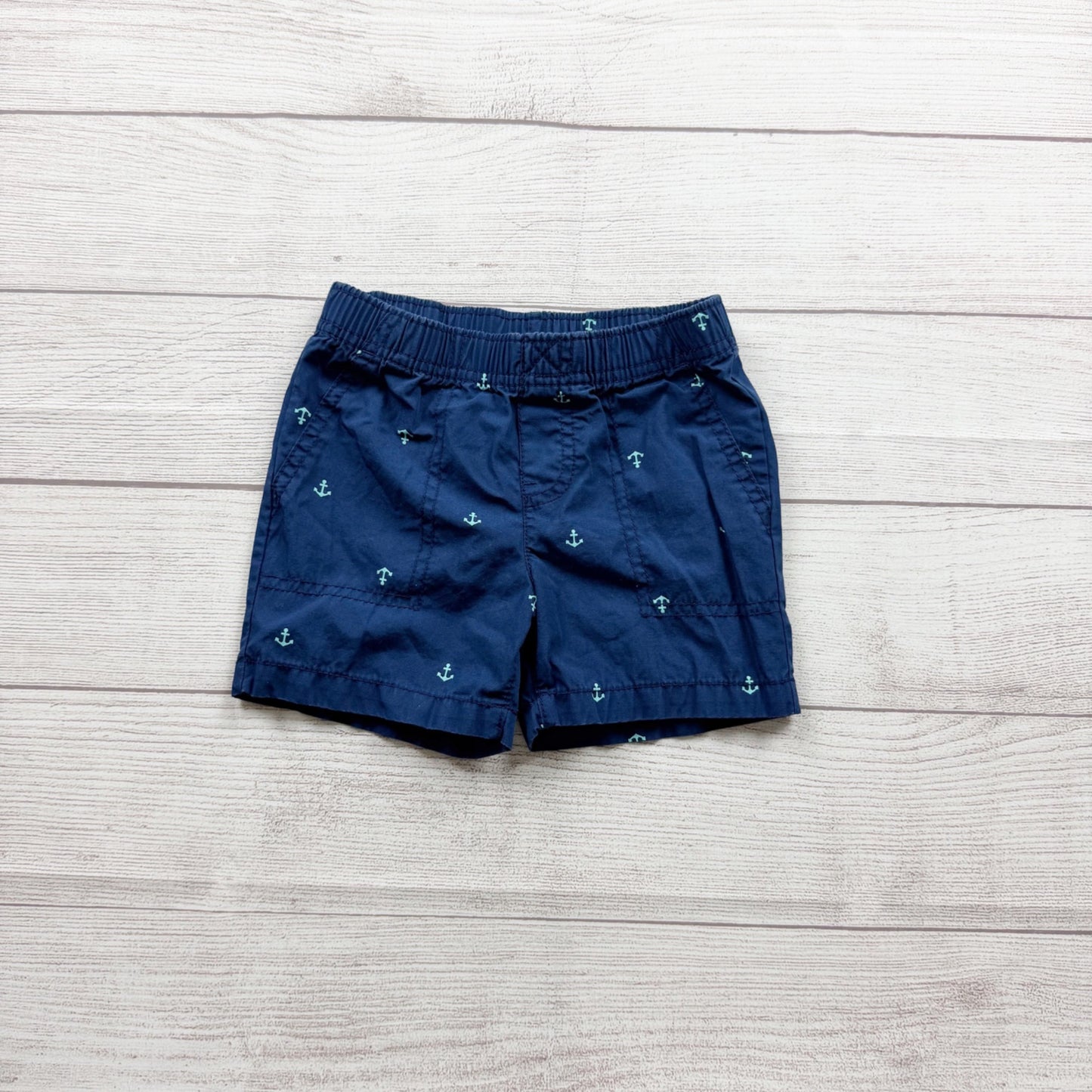 Carter's Baby Boys Anchors Printed Shorts Elastic Waist Lightweight 12-18 Months